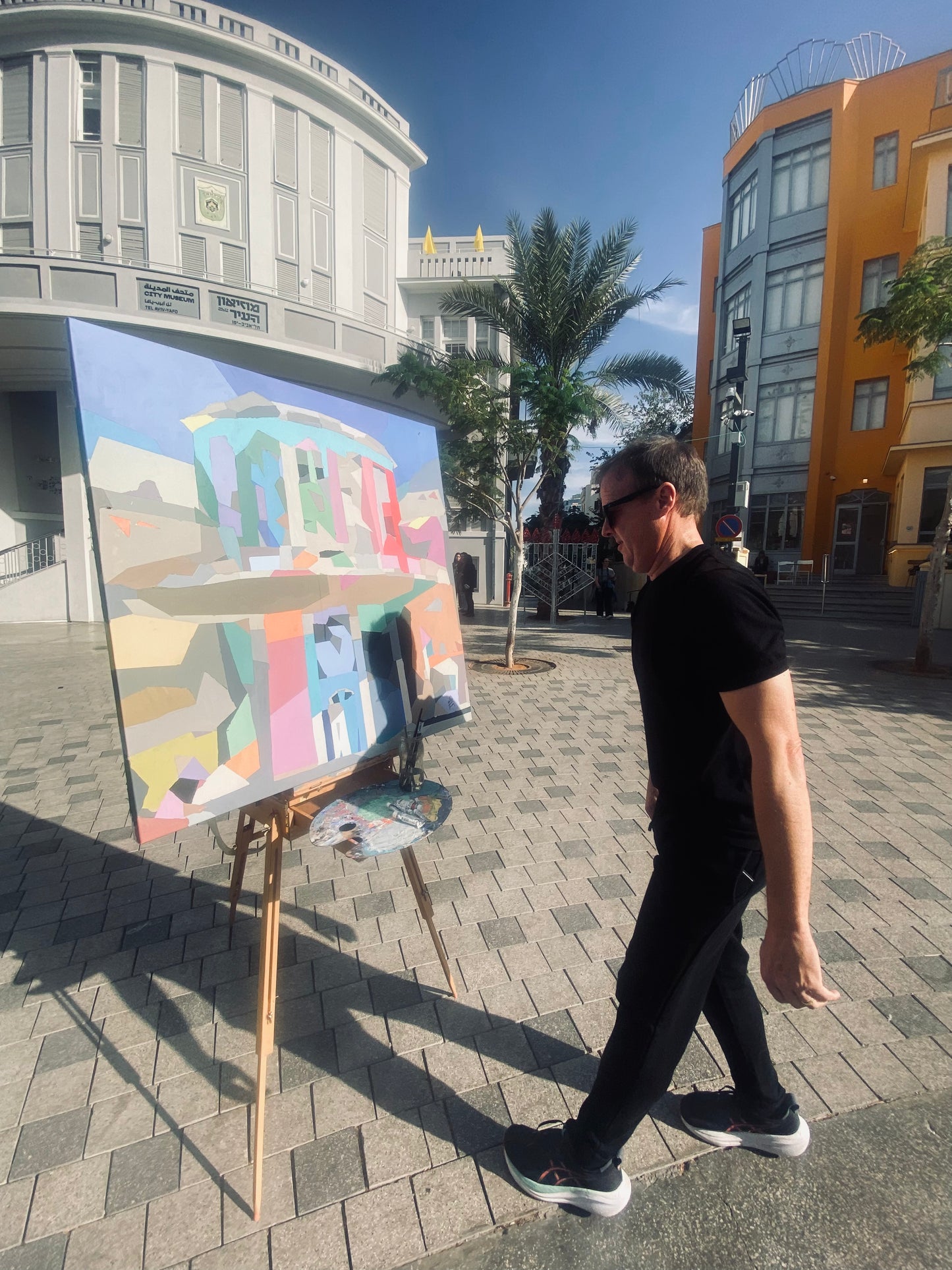 ORIGINAL ACRYLIC ON CANVAS BALIK SQUARE (Size: 100 X 100 cm | 39.4 X 39.4")