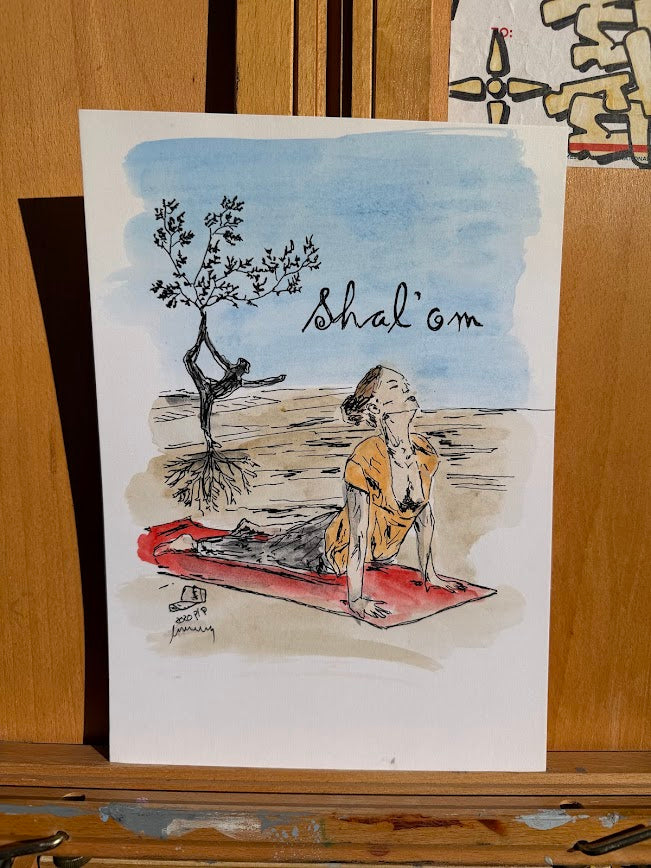 ORIGINAL WATERCOLOR PAINTING YOGA