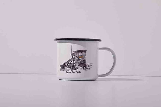 ENAMEL CUP TEL AVIV LIFEGUARD HOUSE BOGRASHOV BEACH