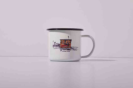 ENAMEL CUP TEL AVIV LIFEGUARD HOUSE AVIV BEACH