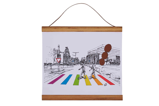 CANVAS WITH MAGNETIC RACK TEL AVIV HABIMA OPERA WITH PUNK BAND MASHINA