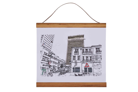 CANVAS WITH MAGNETIC RACK TEL AVIV HASHALOM TOWER