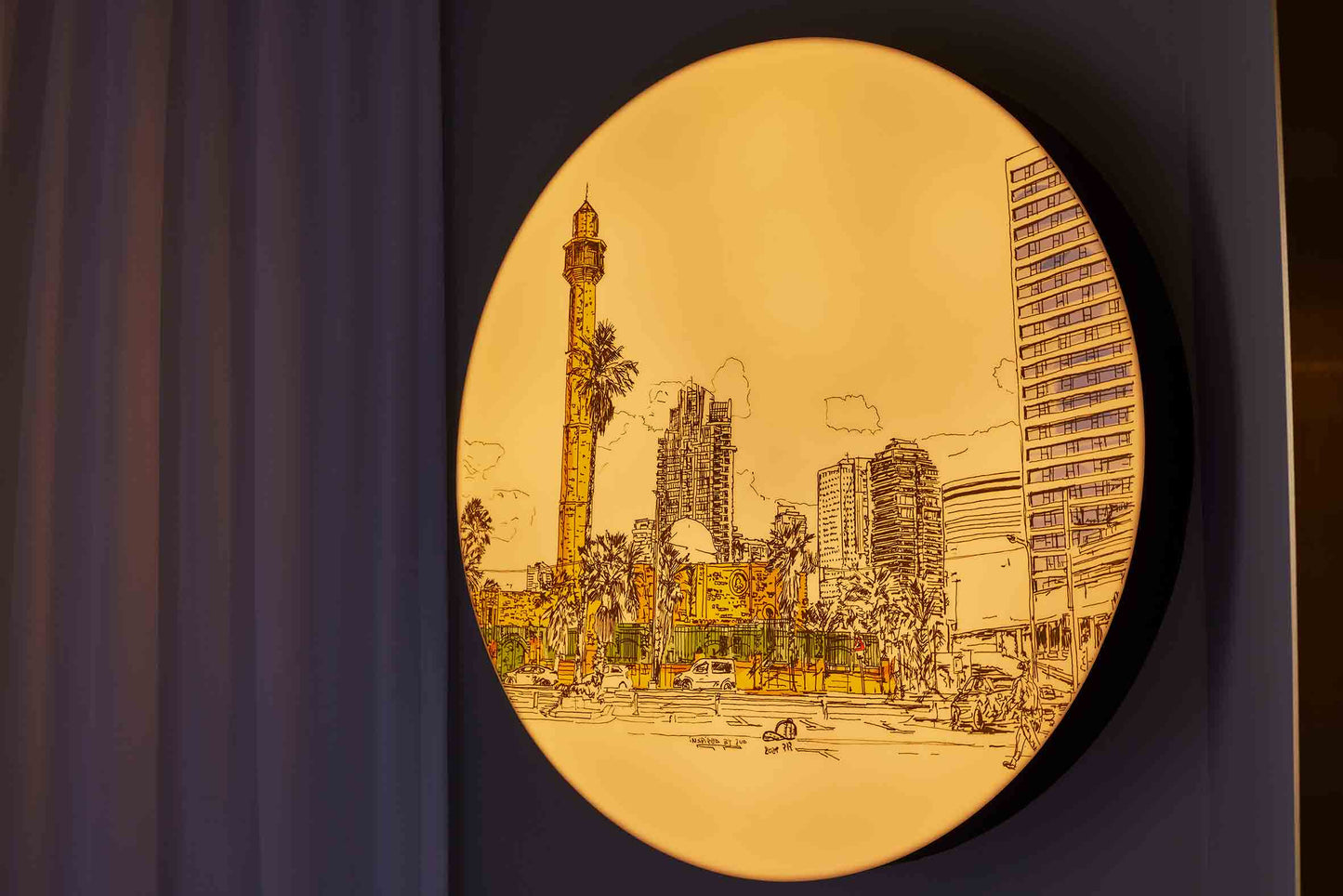 LIGHT BOX TEL AVIV DAN INTERNATIONAL HOTEL WITH MOSQUE