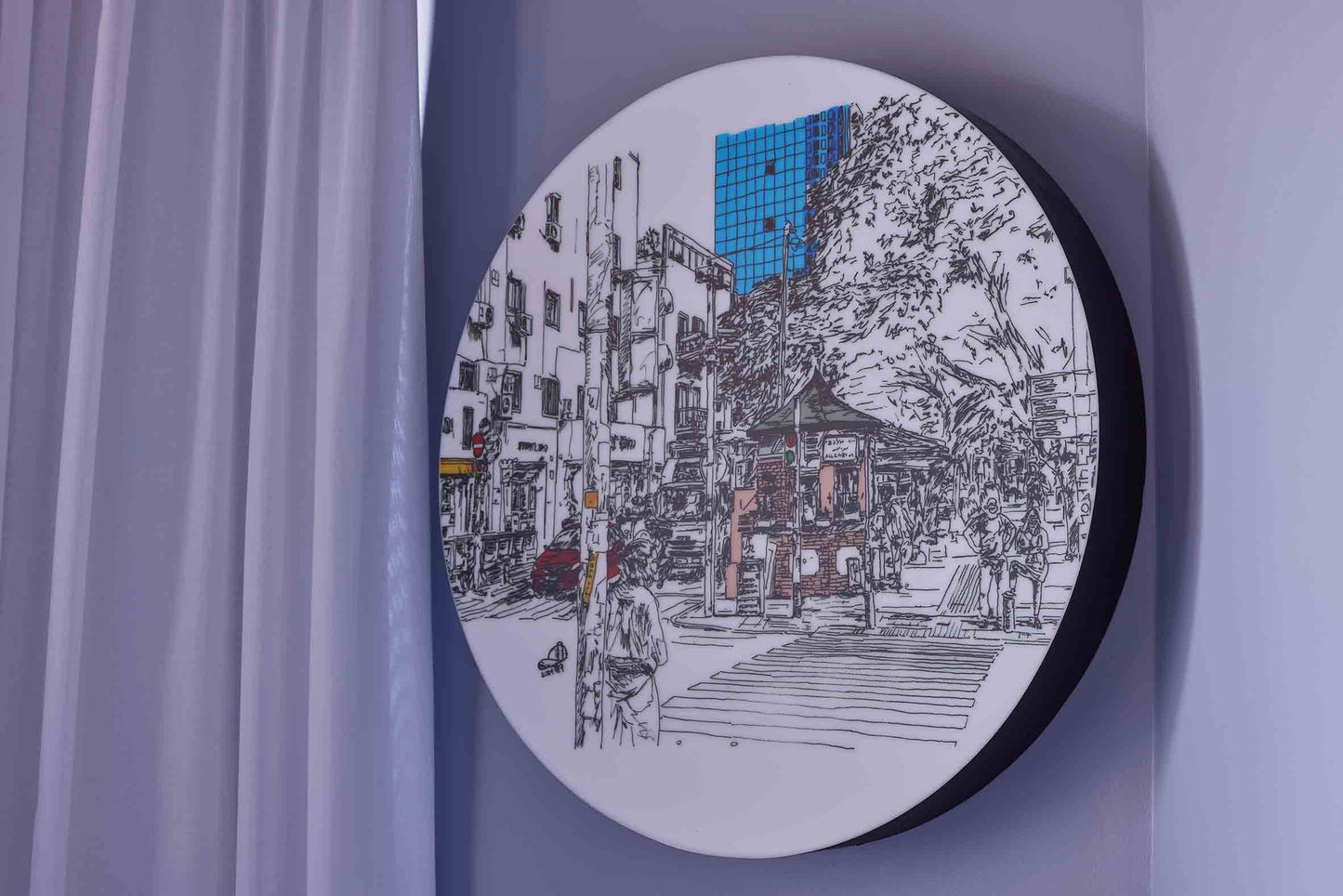 LIGHT BOX  TEL AVIV ROTHSCHILD BOULEVARD WITH KIOSK