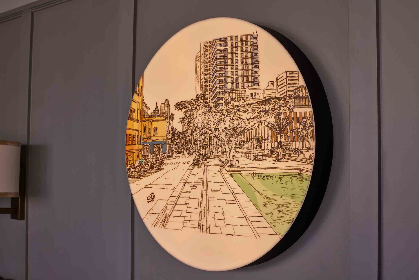 LIGHT BOX TEL AVIV ROTHSCHILD BOULEVARD CORNER ALLENBY STREET