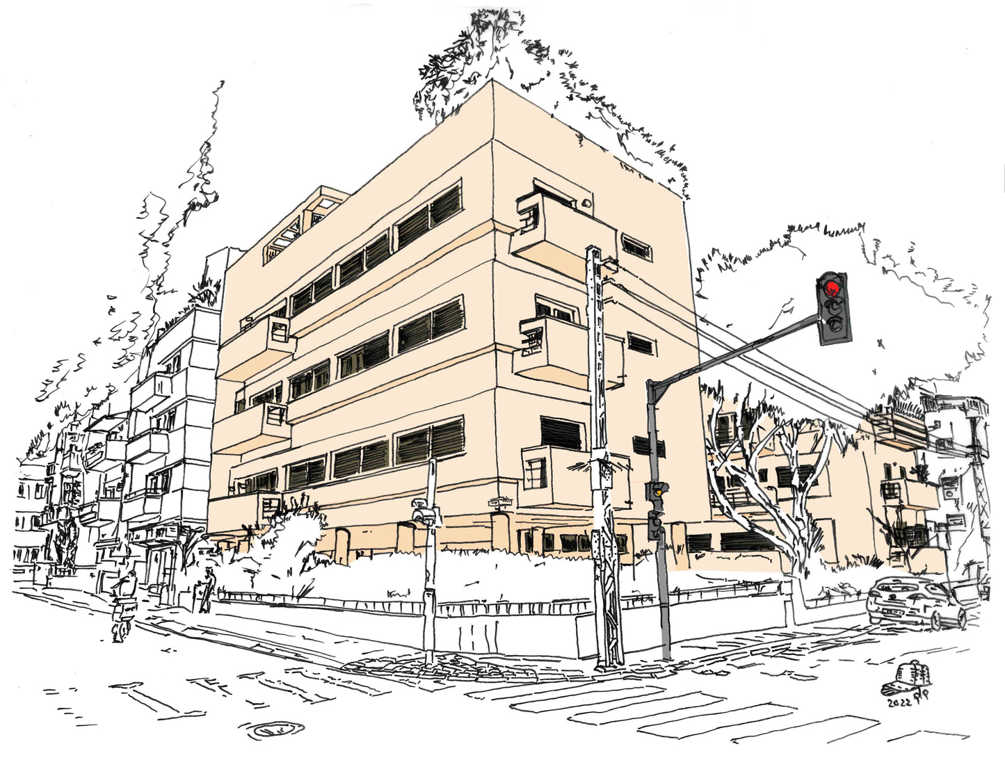 ART PRINT LIMITED THE VIBRANT ROTHILD BOULEVARD A4