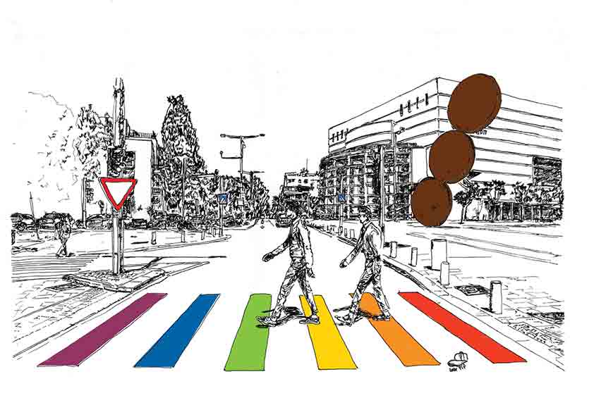 CANVAS WITH MAGNETIC RACK TEL AVIV HABIMA OPERA WITH PUNK BAND MASHINA