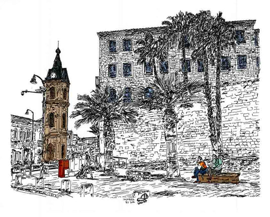 ART PRINTLIMITED JAFFA CLOCK TOWER TEL AVIV