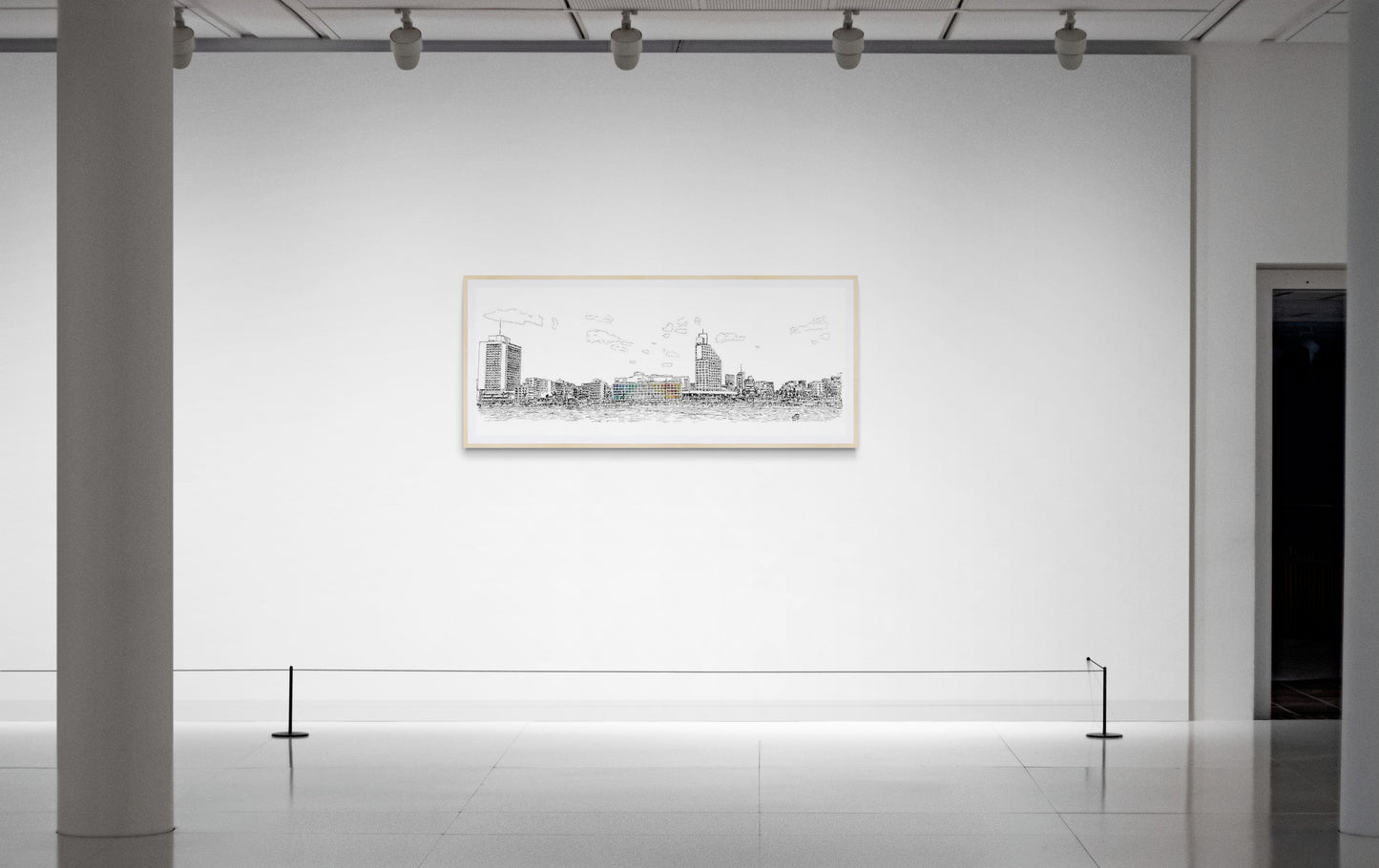 ORIGINAL ACRYLIC ON CANVAS DAN HOTEL TEL AVIV