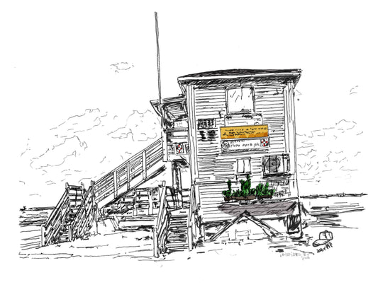 ART PRINT LIMITED LIFEGUARD HOUSE MIDDLE TEL AVIV BOGRASHOV BEACH
