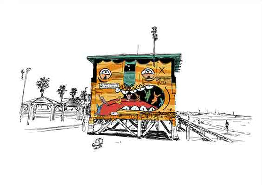ART PRINT LIMITED LIFEGUARD HOUSE MOUTH TEL AVIV AVIV BEACH