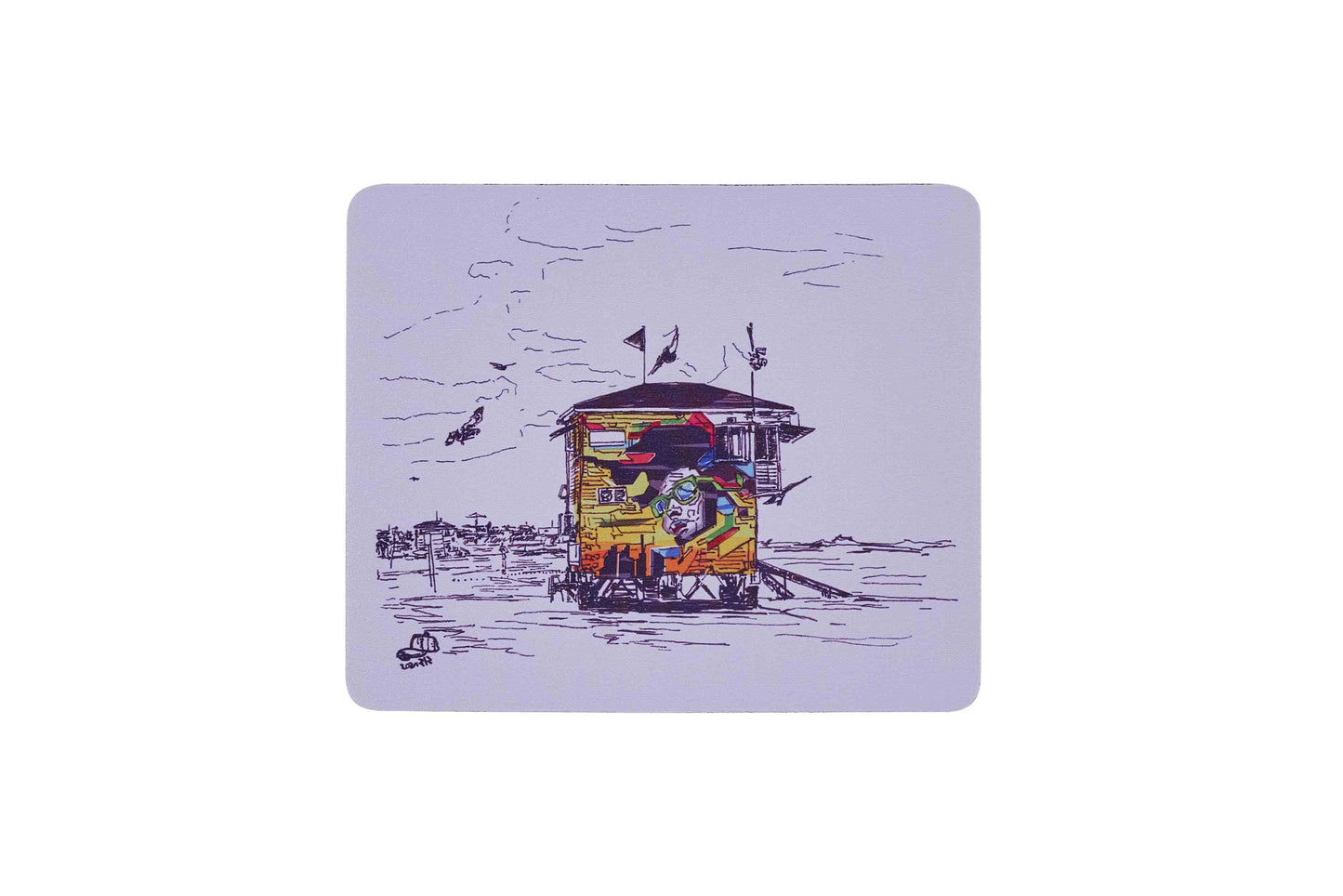 MOUSE PAD LIFEGUARD HOUSE GLASSES TEL AVIV
