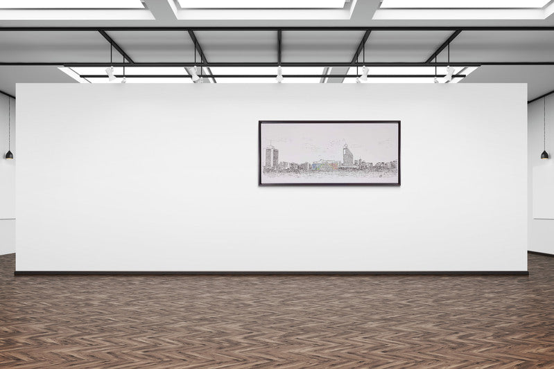 ORIGINAL ACRYLIC ON CANVAS DAN HOTEL TEL AVIV