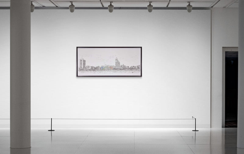 ORIGINAL ACRYLIC ON CANVAS DAN HOTEL TEL AVIV