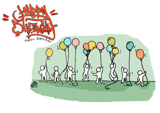 POSTAL CARD HAPPY BIRTHDAY