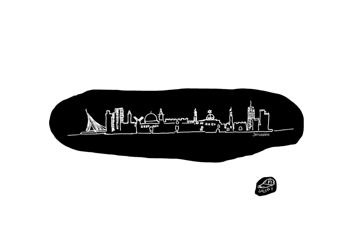 PRINT JERUSALEM SKYLINE