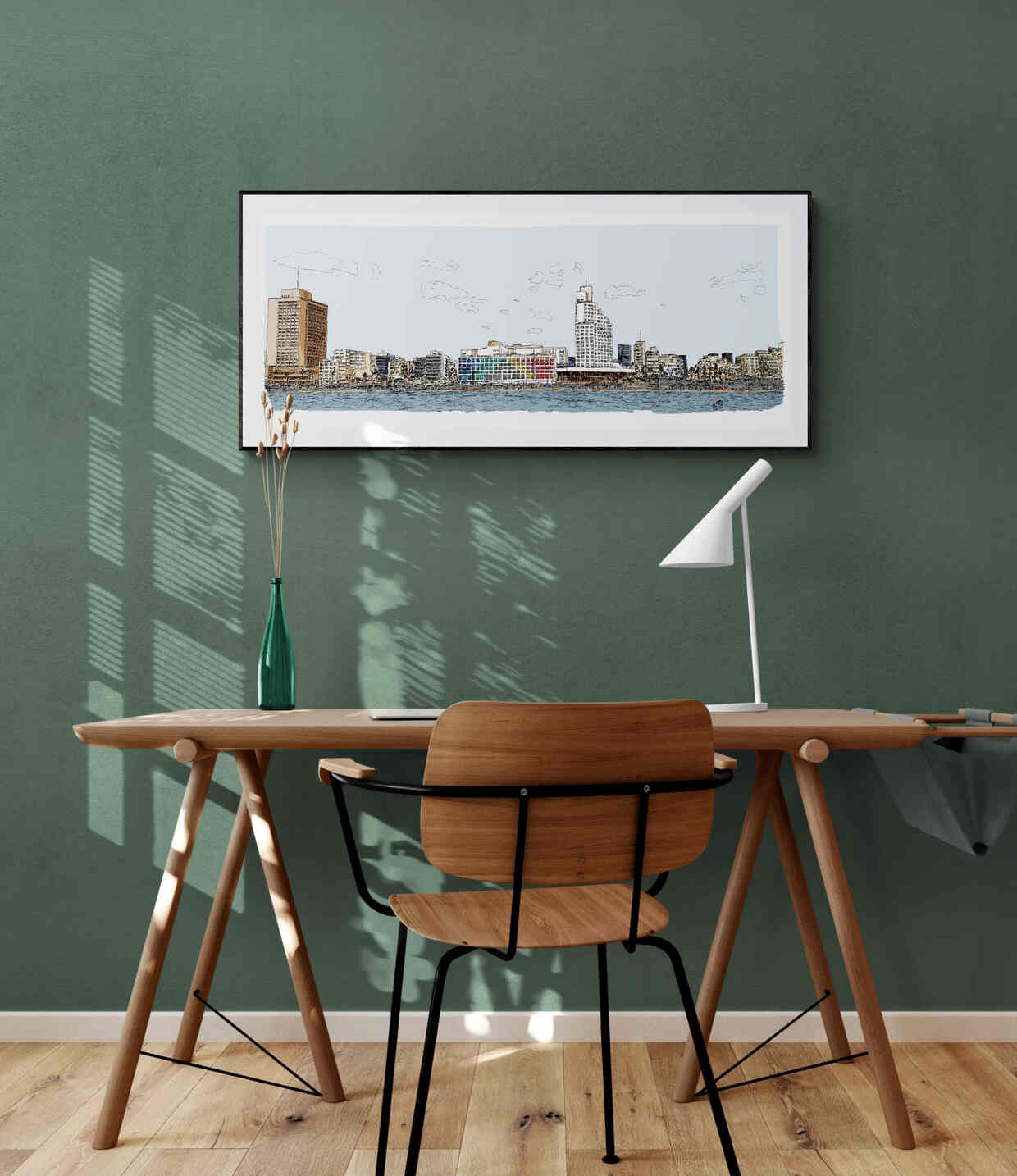 ART PRINT LIMITED TEL AVIV DAN HOTEL SKYLINE MIXED COLORS