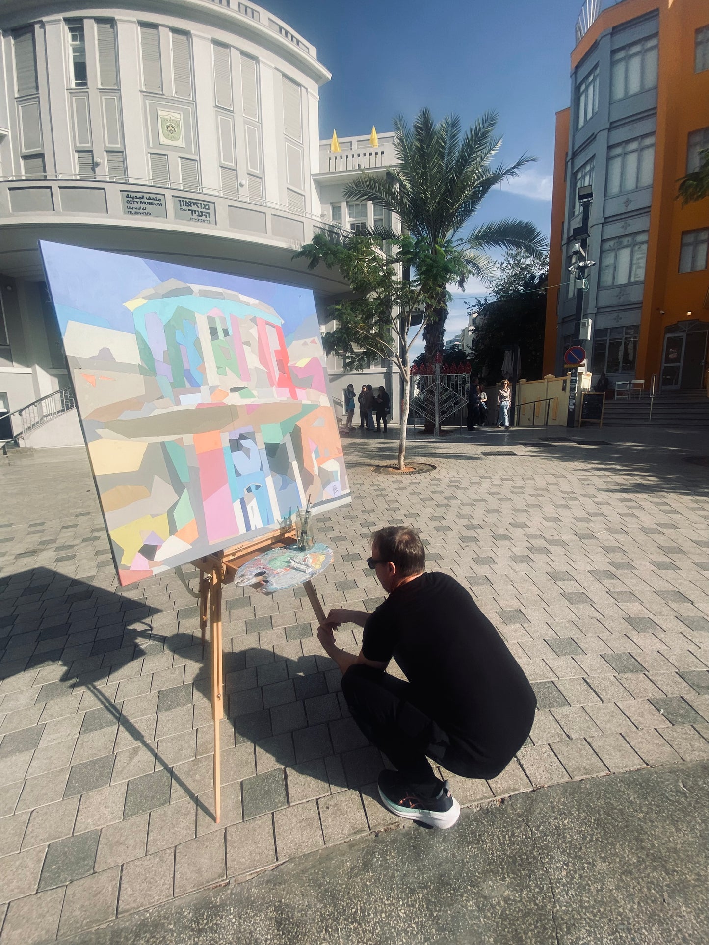 ORIGINAL ACRYLIC ON CANVAS BALIK SQUARE (Size: 100 X 100 cm | 39.4 X 39.4")