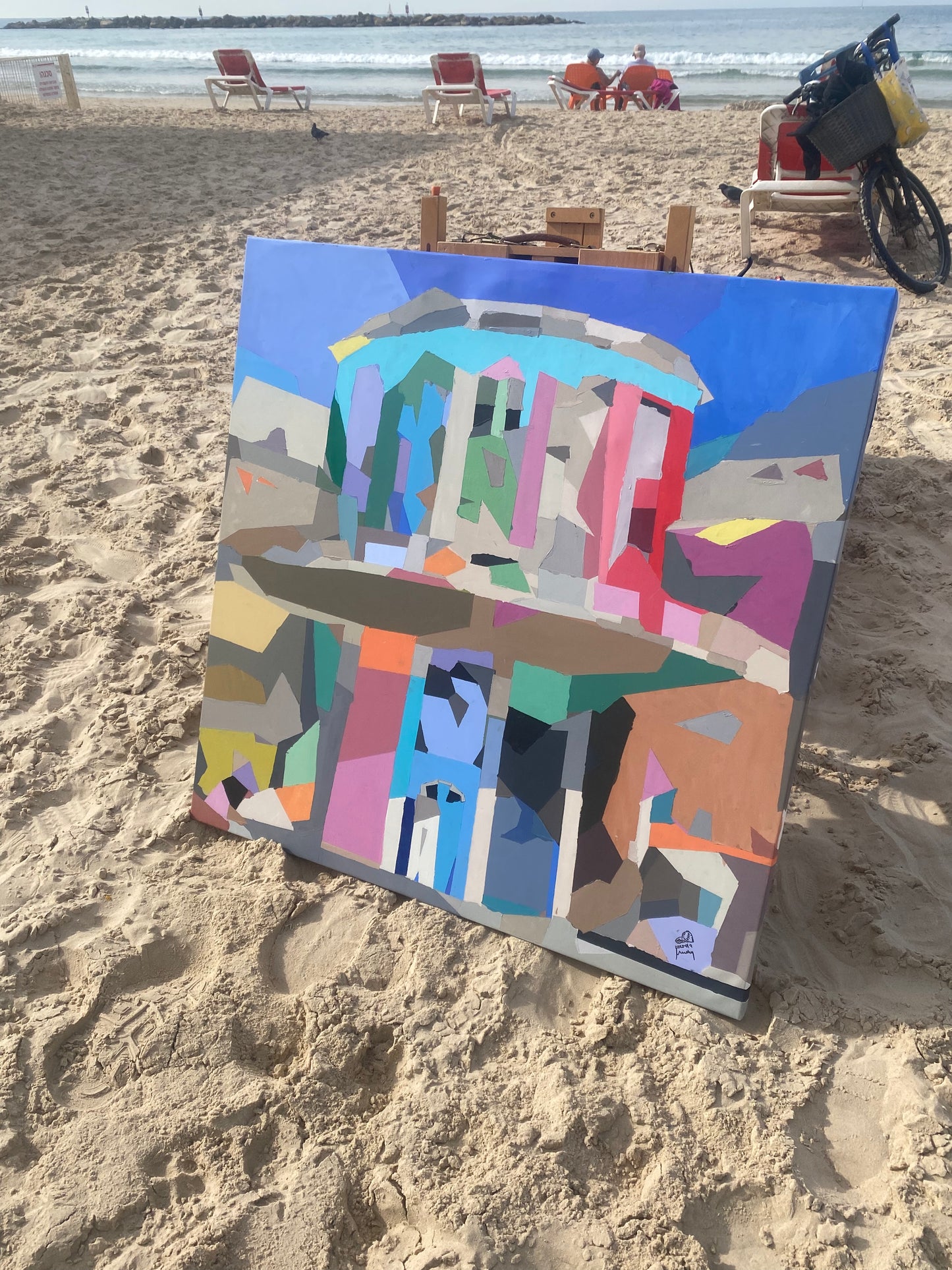 ORIGINAL ACRYLIC ON CANVAS BALIK SQUARE (Size: 100 X 100 cm | 39.4 X 39.4")