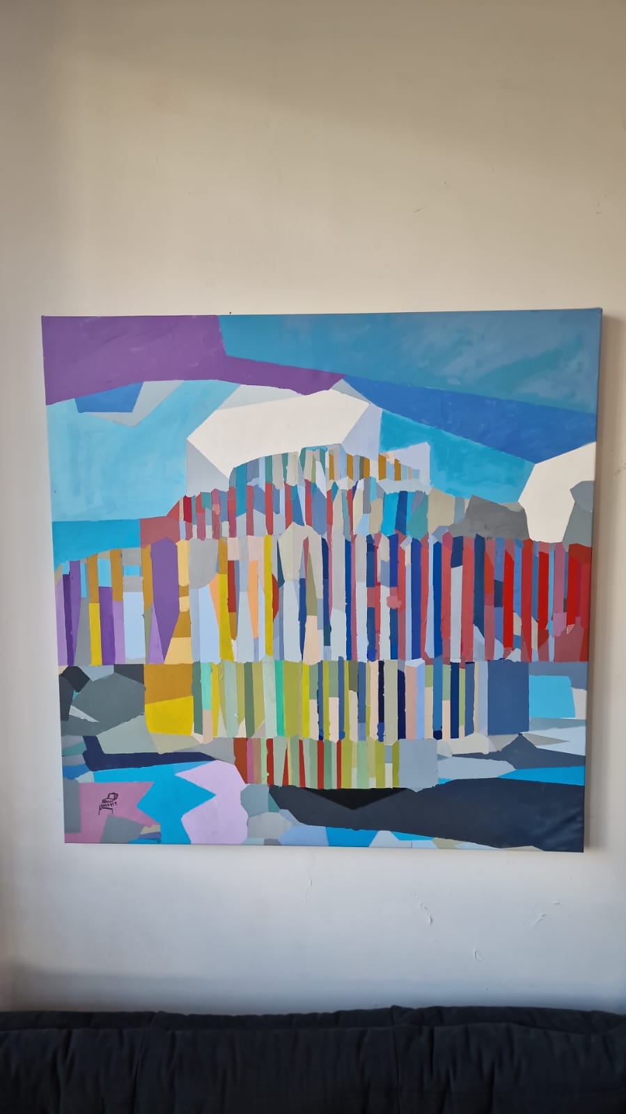 ORIGINAL ACRYLIC ON CANVAS DIZENGOFF SQUARE (Size: 100 X 100 cm | 39.4 X 39.4") (Copy)