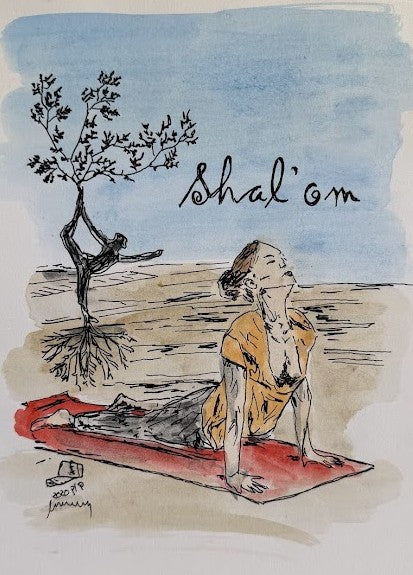 ORIGINAL WATERCOLOR PAINTING YOGA